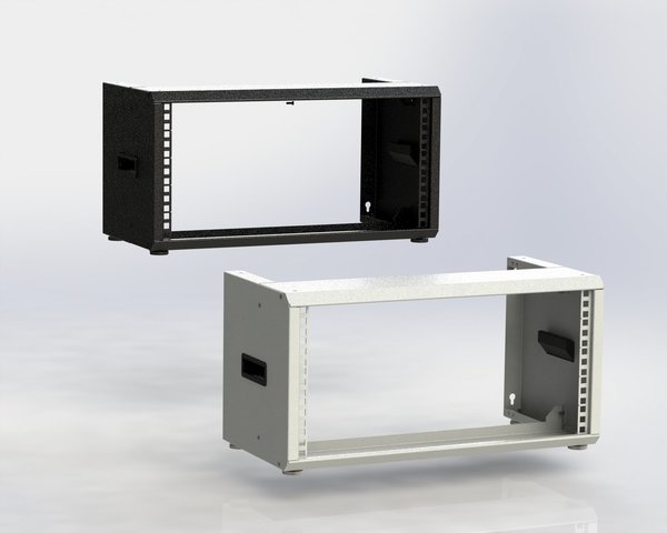 Armadio rack 19" per montaggio a parete o desktop - 5U - profondità 250 mm - rete, server, studio, l